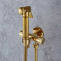 bidet faucet wall handheld bidet spray shower set toilet shattaf sprayer douche kit bidet faucet set gold