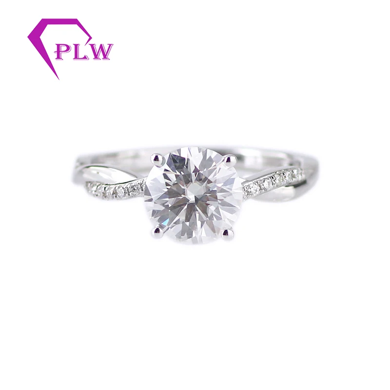 Прованс ювелирные изделия 14 к белое золото 1ct 6 5 мм 1 0 8 D цвет бриллиант солитер