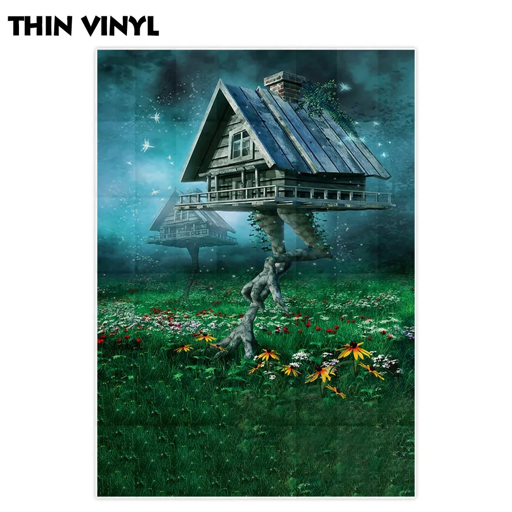 Allenjoy фоны для фотостудии фэнтези волшебный мир эльф дом луг цветы красивая