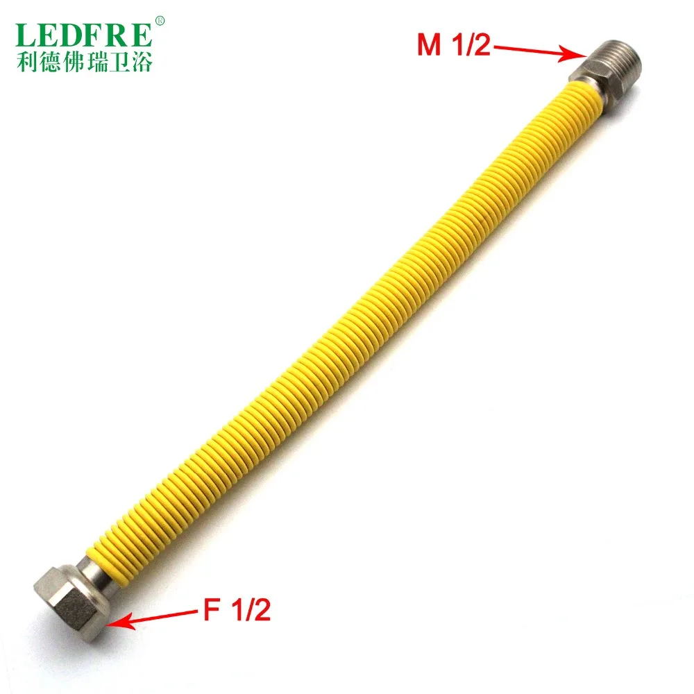 LF16004D F1/"* M1/2" Нержавеющая сталь гофрированный подающий шланг соединительный элемент воды гибкий шланг эластичный газовый шланг