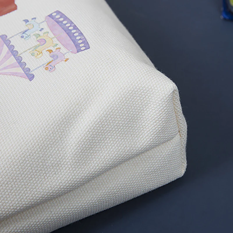 Женская Холщовая Сумка на плечо с принтом из мультфильма Большая вместительная