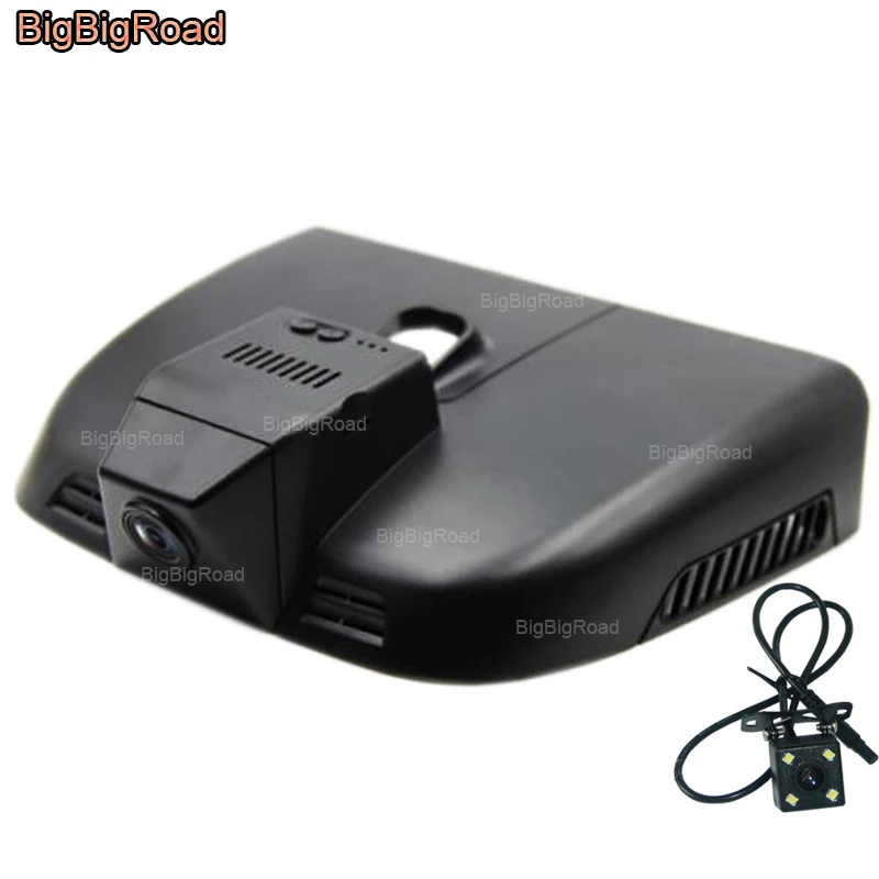Black Dual Cameras BigBigRoad автомобиля Wi Fi DVR видео регистраторы видеорегистратор широкий формат FHD 1080 P для Mercedes Benz Vito - Название цвета: Black Dual Cameras