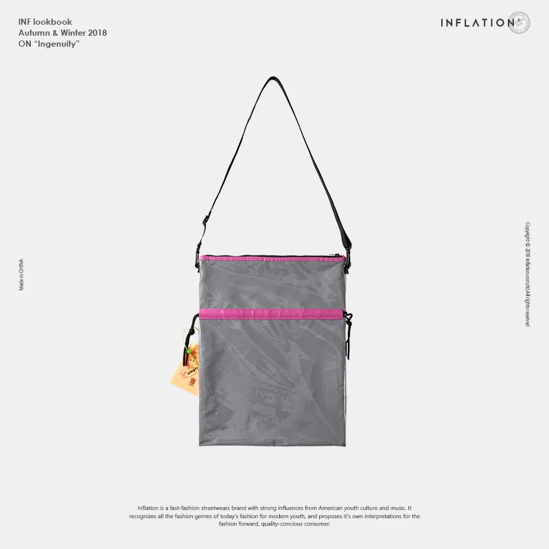 INFLATION 2018 Summer Fashion Waist Bag Unisex Fanny Pack Men's Belt Patchwork Money Phone TPU Chest 203AI2018 | Багаж и сумки