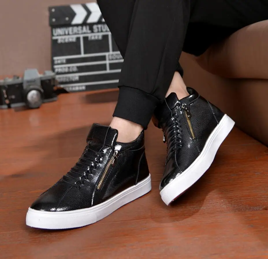 Мужская повседневная обувь в Корейском стиле уличная танцевальная серебристая