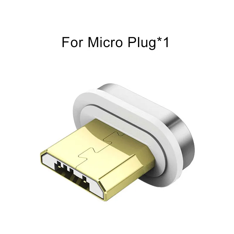 Магнитный кабель А. С. Штепсельная вилка типа C Micro USB C кабель для быстрой зарядки и передачи данных штепсельная Вилка для телефона Microusb Магнитный зарядный Шнур адаптер - Цвет: 1Pcs Micro USB Plug