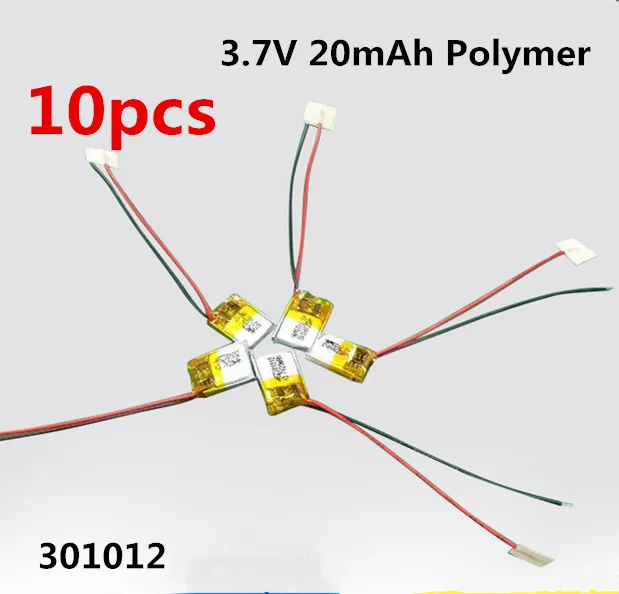 10 шт 3,7 V 20mAh литий-полимерная литий-ионная аккумуляторная батарея lipo батарея 301012 для Mp3 Mp4 bluetooth headephone smart band