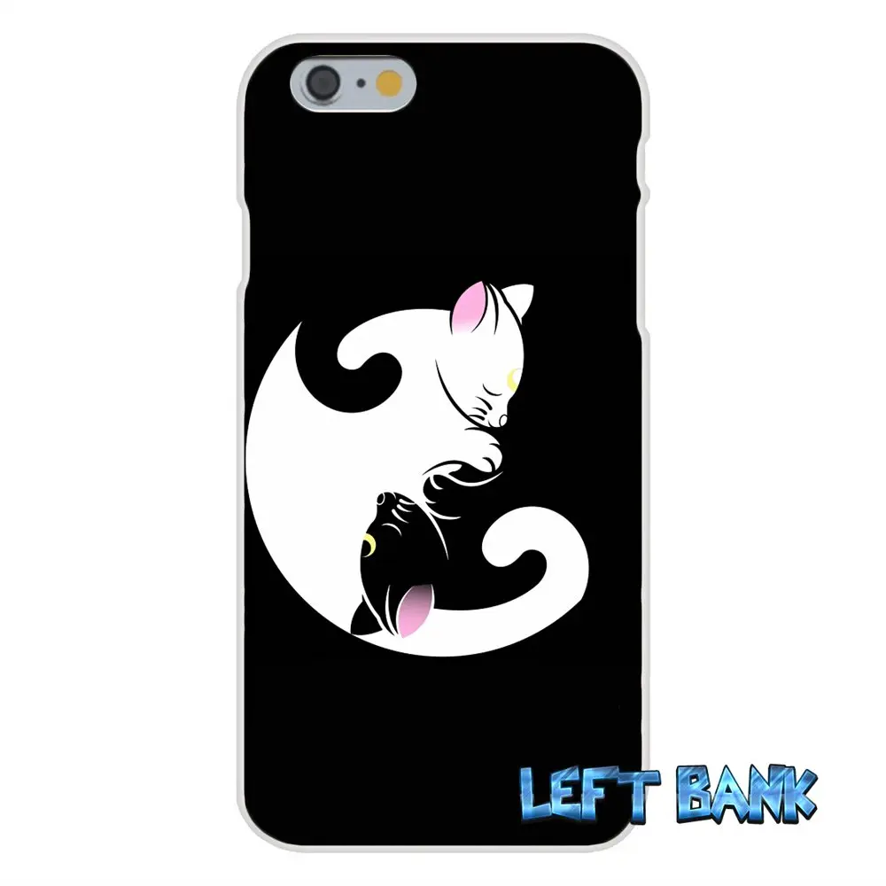 Ying yang cat Мягкий Силиконовый ТПУ Прозрачный чехол для Samsung Galaxy Note 3 4 5 S4 S5 MINI S6 S7 edge |