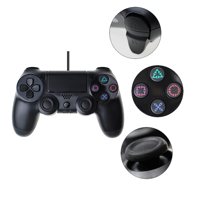 Игровые устройства с джойстиком для PS4 ПК USB проводной игровой контроллер