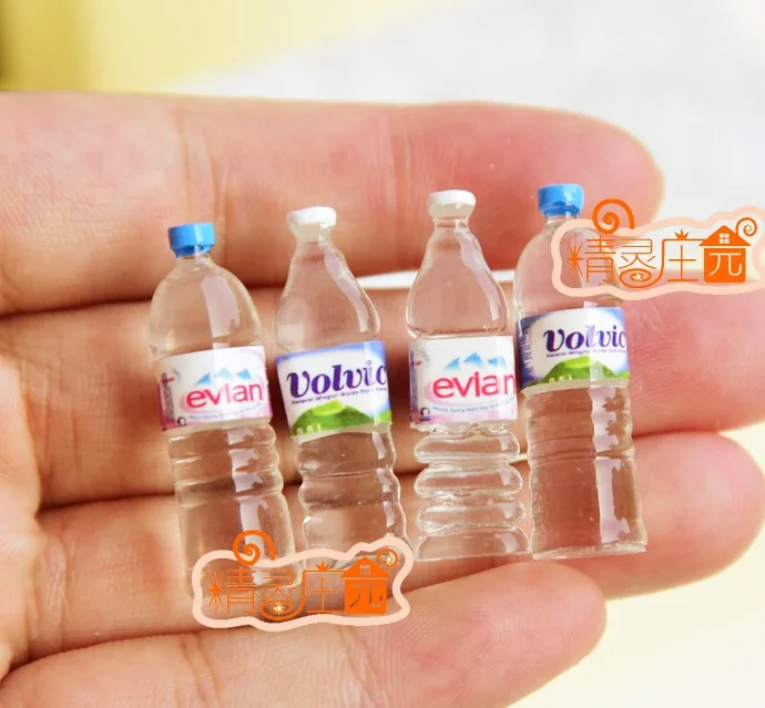 4 шт./компл. Миниатюрный Кукольный мини домик Evian Volvic с минеральной водой