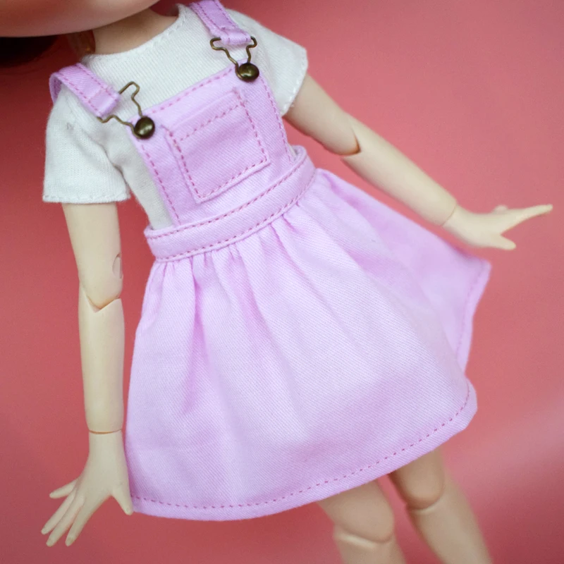 1 шт. милый розовый/джинсовый синий наряд для куклы Blyth 1/6 Licca аксессуары одежды Azone