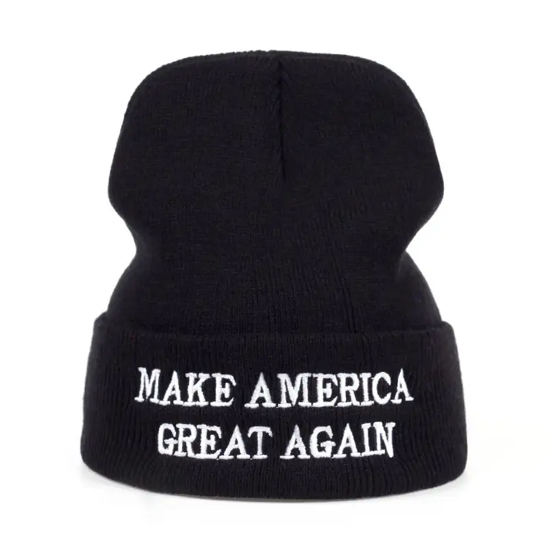 Новинка толстовки с надписью «MAKE AMERICA GREAT AGAIN»!-Дональд Трамп акриловая теплая вязаная шапочка, красивая вышитая Надпись для мужчин и женщин