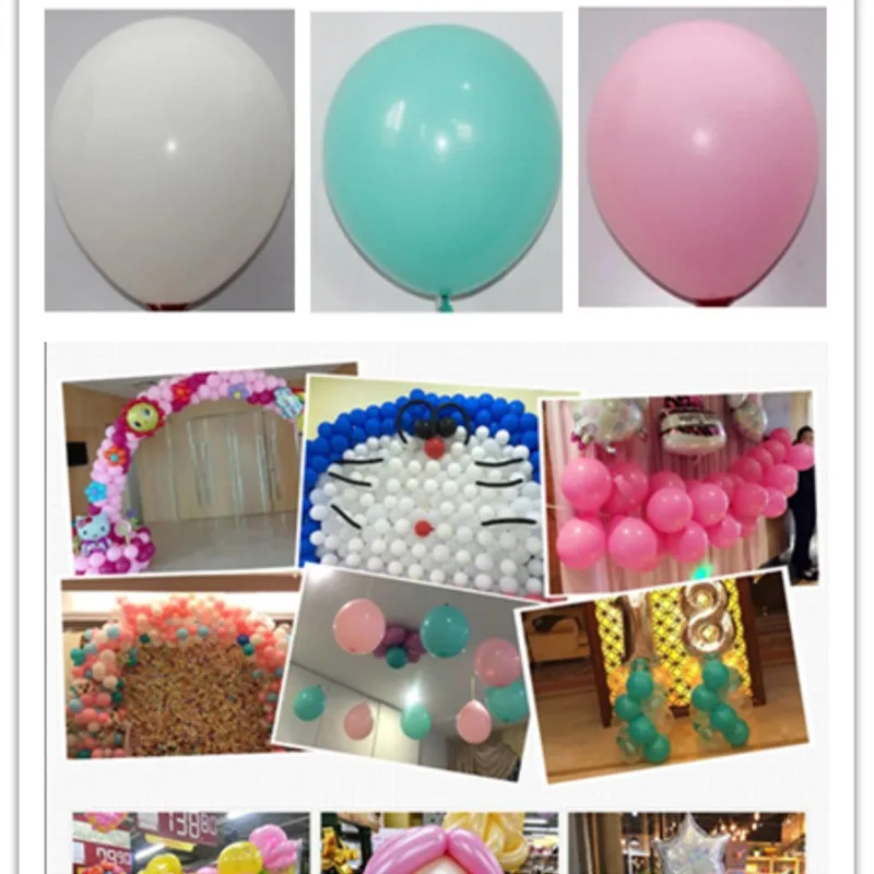 50pcs10 дюймов толстой подошве с круглым носком ярких латексные воздушные шары на