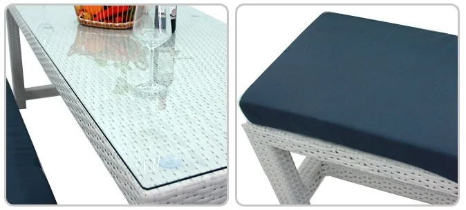 Обеденный стол из ротанга уличная мебель со стульями |