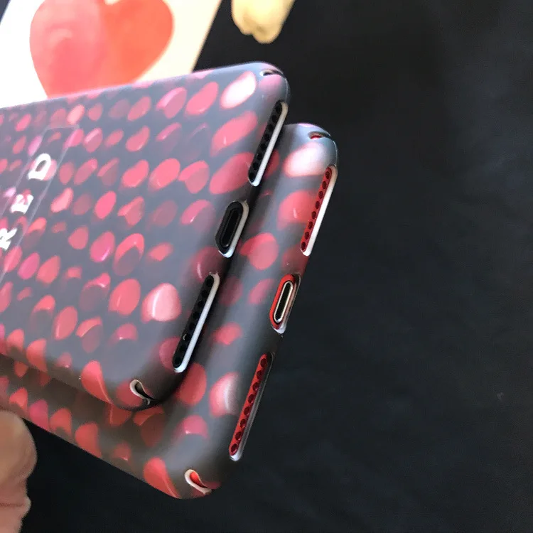 Креативные милые красные чехлы для телефонов iPhone 6 чехол Apple 6S 7 Plus 6splus IMD ТПУ