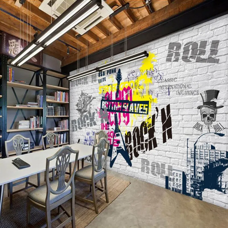 Фотообои на заказ Европейская американская поп-рок фрески бар КТВ фон Настенные