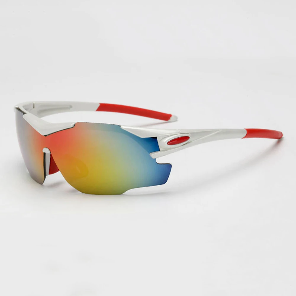 C09 Silver White Red Качественные Спортивные мужские солнцезащитные очки для шоссейного велоспорта, очки для горного велосипеда, защитные очки для езды на велосипеде, солнцезащитные очки, очки для верховой езды - Цвет: C09 Silver White Red
