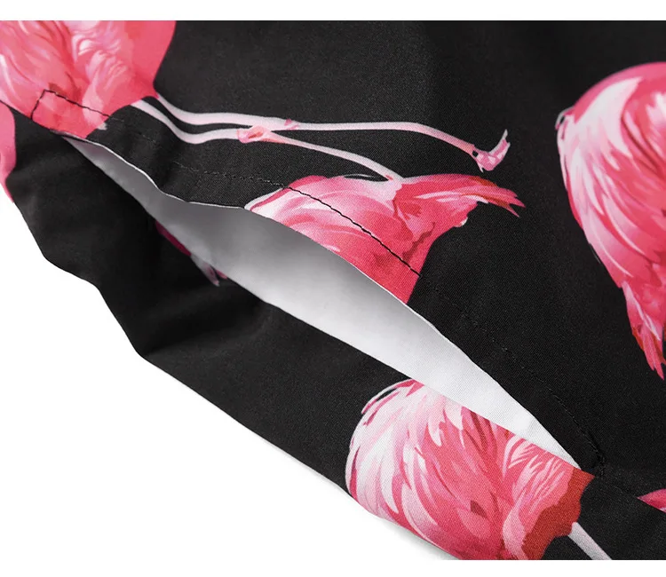 Плавательные шорты с принтом фламинго для мужчин одежда плавания пляжные