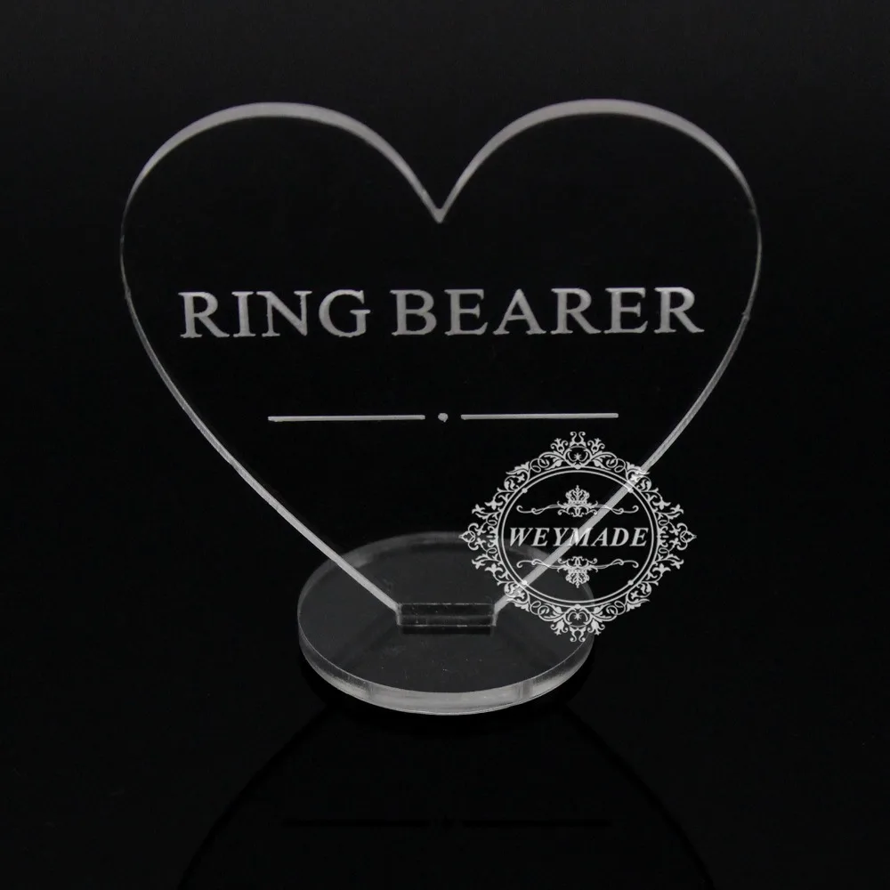 Свадебные прозрачные таблички с гравировкой на заказ декоративные именем