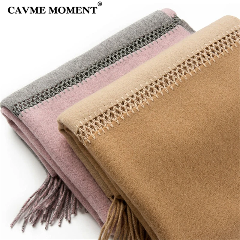 CAVME, шерстяной шарф для женщин, дамские шарфы, ручная работа, пэтчворк, с кисточками, шали, шерстяной шарф, 205*70 см, 400 г