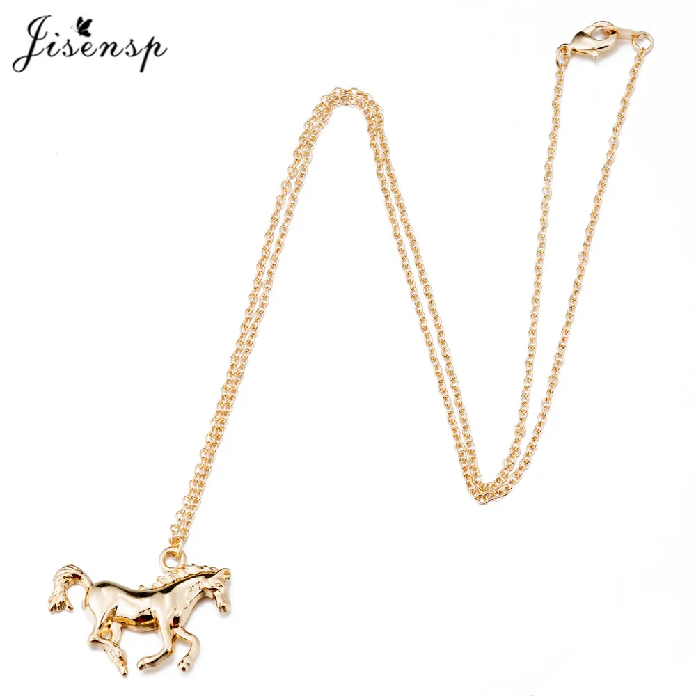 Jisensp 2019 New Arrival Swift Horse Pendant Necklace Fashion Jewelry for Women Men Lucky Running Long Chain Gift | Украшения и