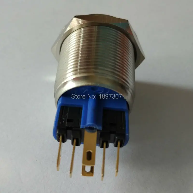 Синий 12 в 22 мм IP65 антивандальный блокирующий самоблокирующийся выключатель
