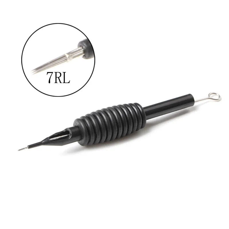 

1Pc Sterile Disposable Tattoo Needle Tube Grip Tip RL RS Silicone Handle