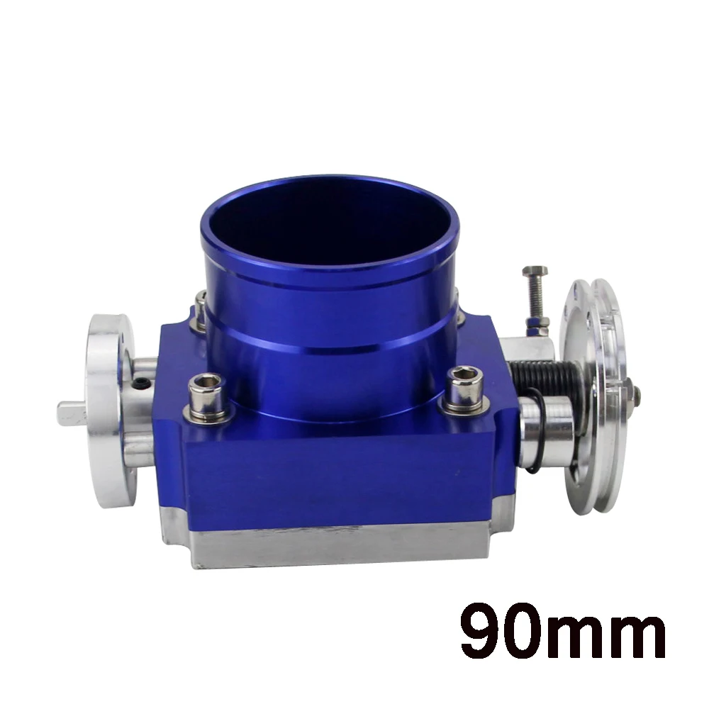 90MM BLUE WLR- 65 мм 70 мм 80 мм 90 мм дроссельной заслонки производительность впускной коллектор Заготовка алюминий высокий поток - Цвет: 90MM BLUE
