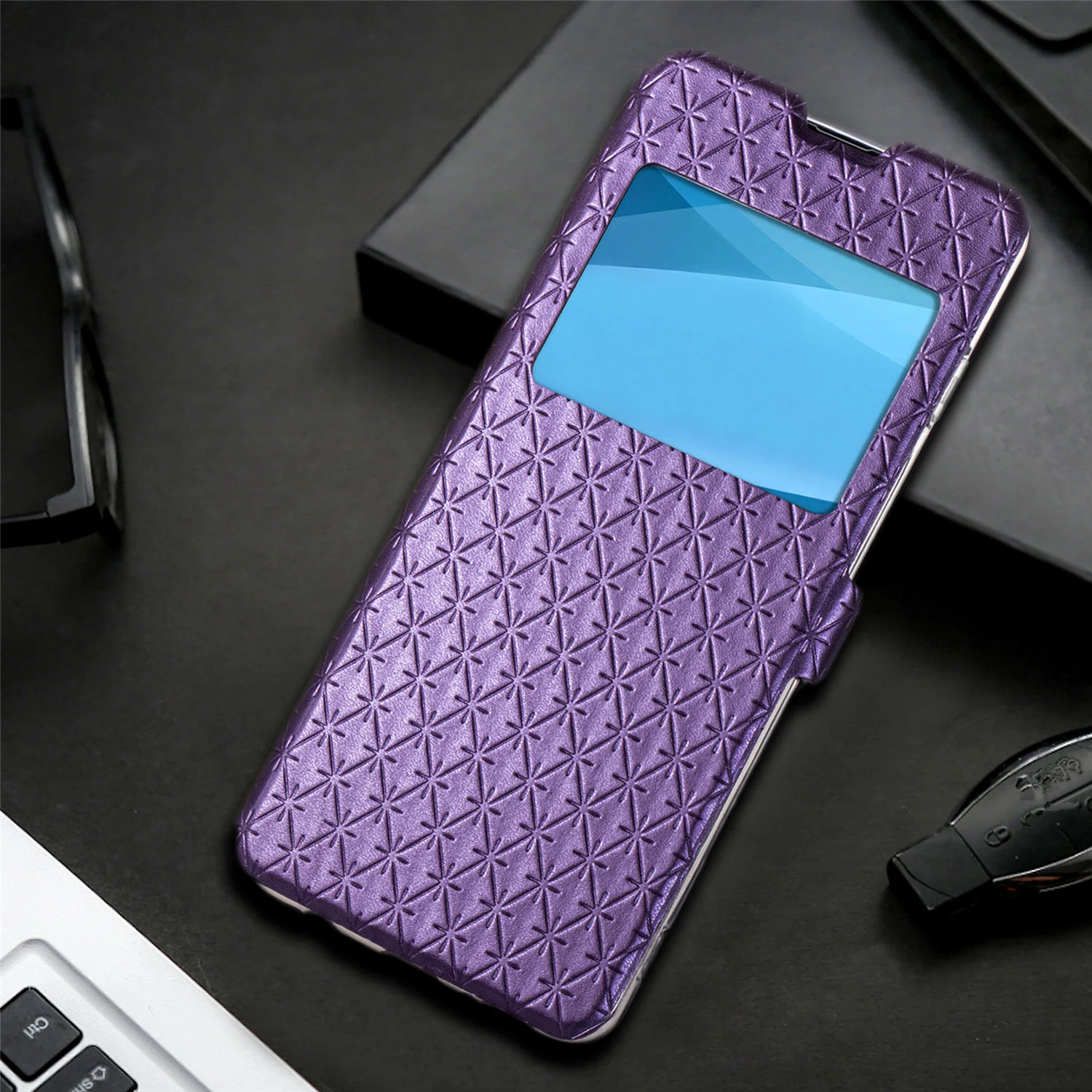 Кожаный чехол с окошком для Xiao mi Red mi Note 7 Pro, блестящий флип-чехол-книжка с блестками, чехол-книжка для Red mi Note 7, кошелек с отделением для карт, чехол-подставка
