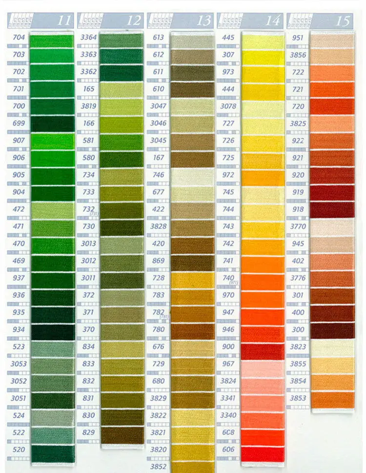 Leave the color No. 6 шт 8 метров однотонные Цвет нитки мулине «сделай сам»; хлопковая подкладка филиал нити нить, Аналогичная DMC нить Моток Вышивка крестом - Цвет: Leave the color No.
