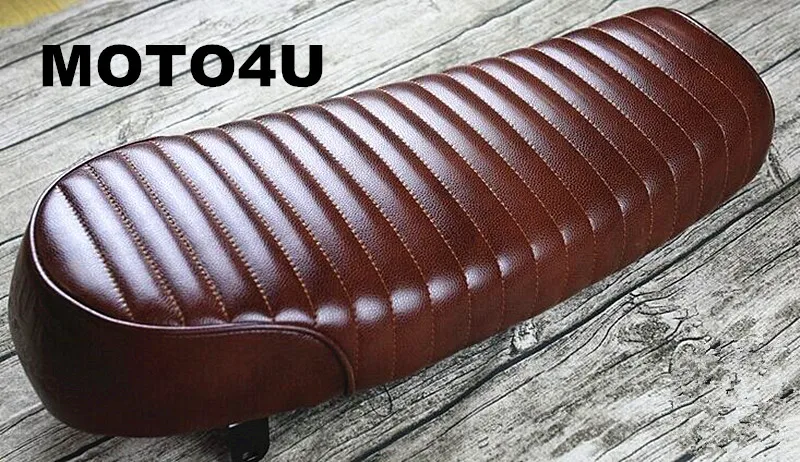 MOTO4U универсальные сиденья для кафе гонщика мотоцикла полосатые шовные подушки