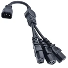 Y-образный разветвитель, штекер IEC 320 C14 к тройному разъему C13, шнур питания C14-3 выхода C13,10A,30 см *