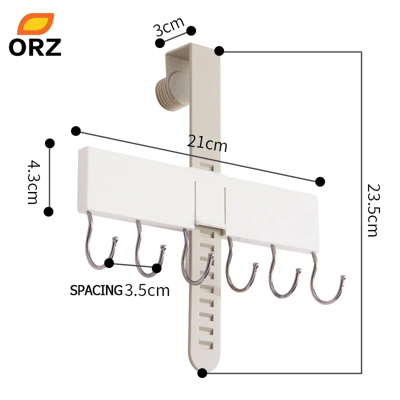 TT 2 шт Кухня крючок для крепления на шкафу Регулируемый двери шкафа вешалки с 6