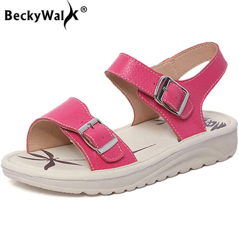 Женские сандалии на платформе BeckyWalk повседневные римские из натуральной кожи