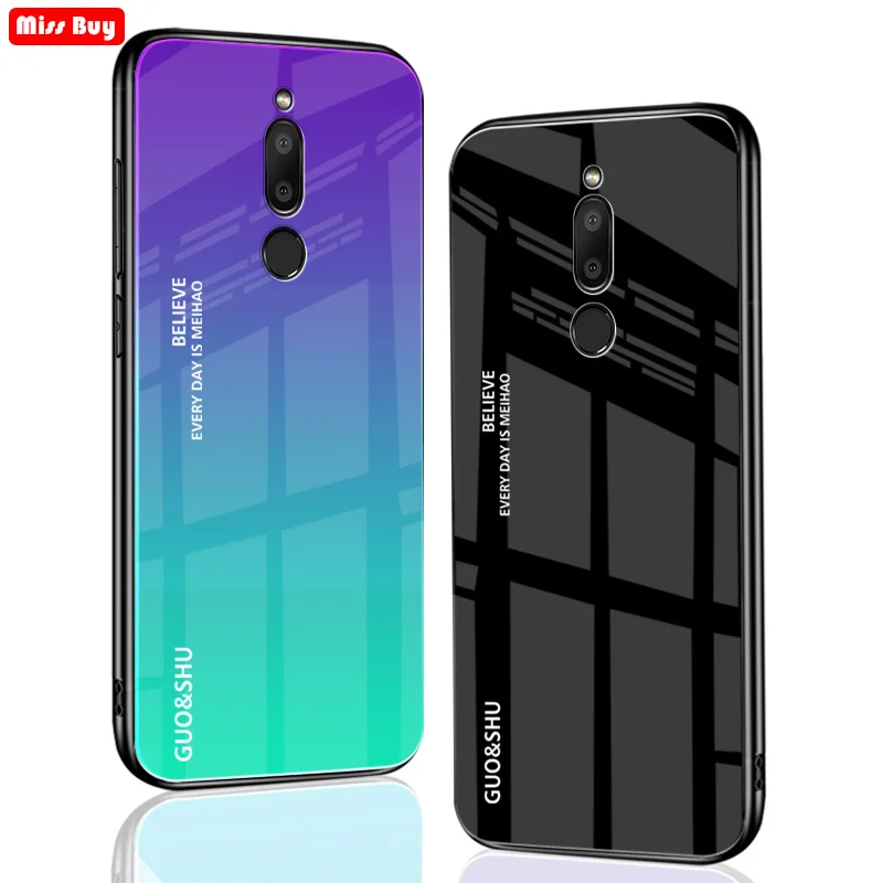 Роскошные градиентные чехлы из закаленного стекла для телефона Meizu M5 M5S M6 M8 M9 Note M6T