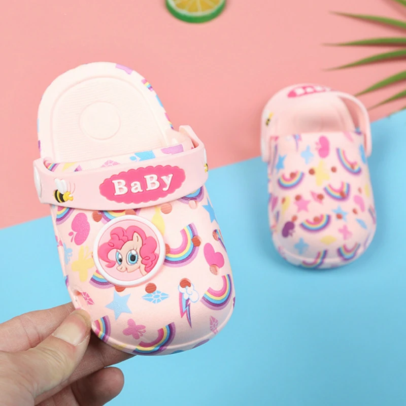 Садовые сандалии для маленьких девочек и мальчиков Мультяшные летние тапочки