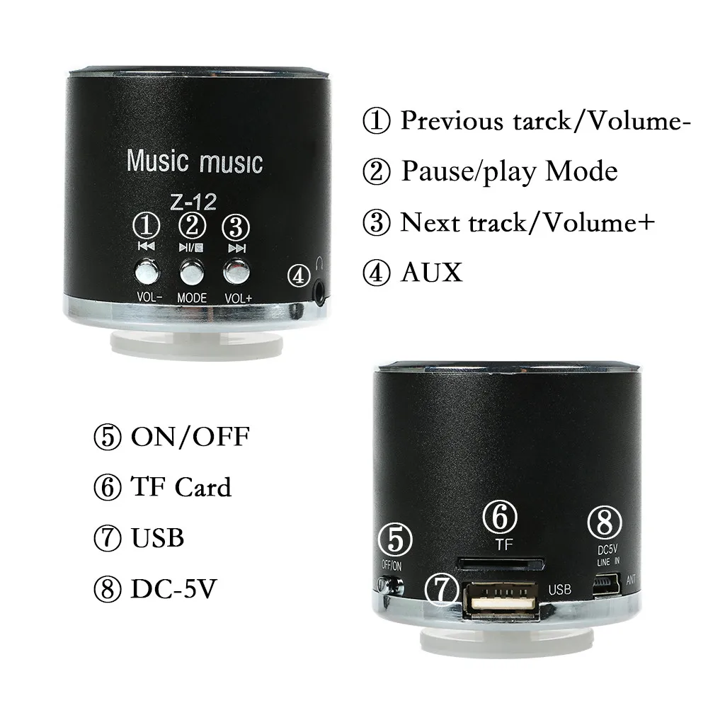 Xingyida мини-радио Динамик стерео S TF FM USB AUX музыка бумбокс Металл Бас Altavoz для