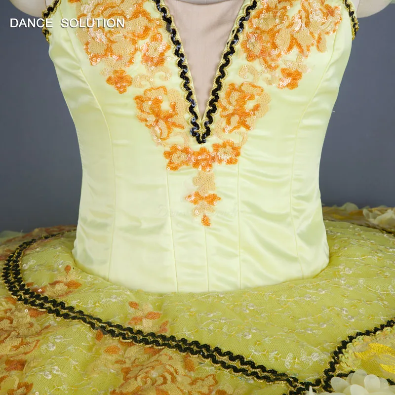 Профессиональная балетная пачка желтая тарелка платье Женская Классическая