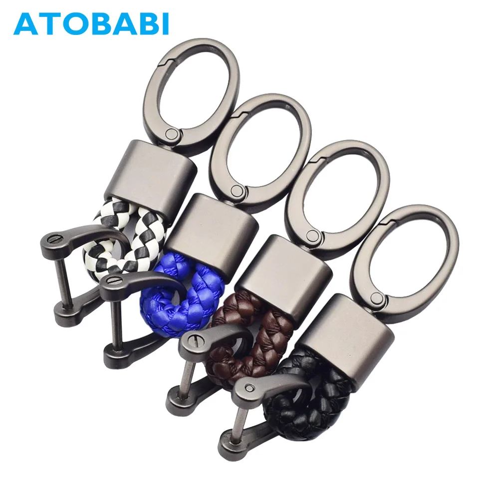 ATOBABI модное кольцо для ключей Пряжка подковы брелок ручной работы веревка
