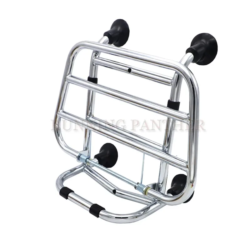 Передняя багажная стойка для мотоцикла хромированная/черная Piaggio S150 LX150 LXV150 2014-2018