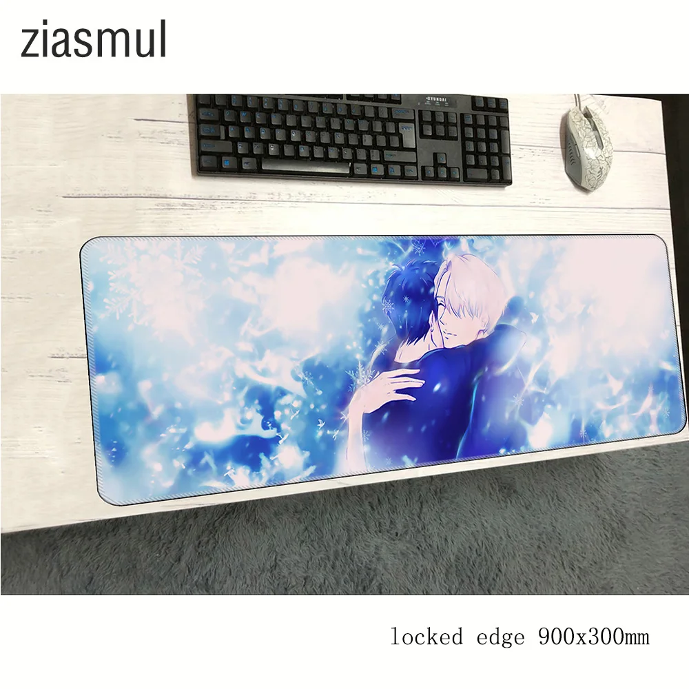 Игровой коврик для мыши yuri на льду 900x300x3 мм игровой высокого качества аксессуары