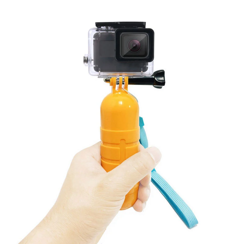 Желтый Водонепроницаемый Поплавок для GoPro Hero 9 8 7 6 5 4 Session Xiaomi Yi SJCAM комплект
