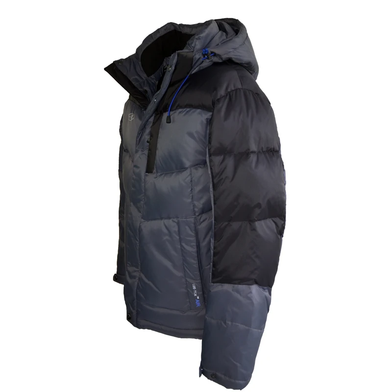 TIGER FORCE Men Fashion Down Jacket 70% White Duck Winter Warm Hooded Coat Patchwork Rib Cuff Free Shipping D-473 | Мужская одежда