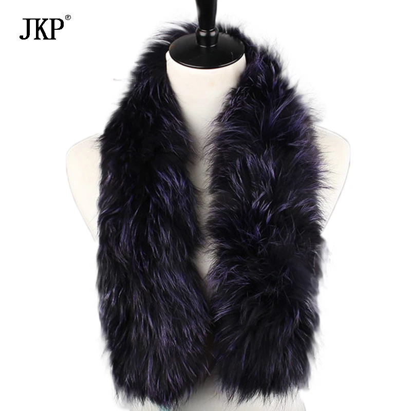 Женский зимний шарф из натурального меха серебряной лисы теплый воротник