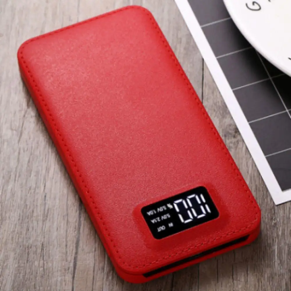 Тонкий 20000 mAh внешний аккумулятор портативный ультра-тонкий полимерный банк