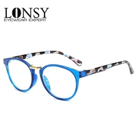lonsy fashion round reading glasses women men presbyopia eyeglasses antifatigue computer eyewear 1 5 2 0 2 5 3 0 3 5 4 0