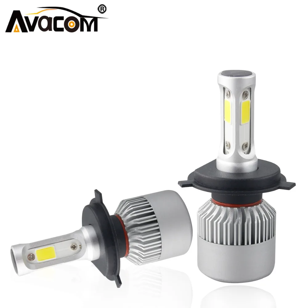 Avacom 2 шт. H4 HS1 светодиодная фара для мотоцикла COB 6500K белый 72 Вт 8000Lm Farol LED H7 H11 Phare мото