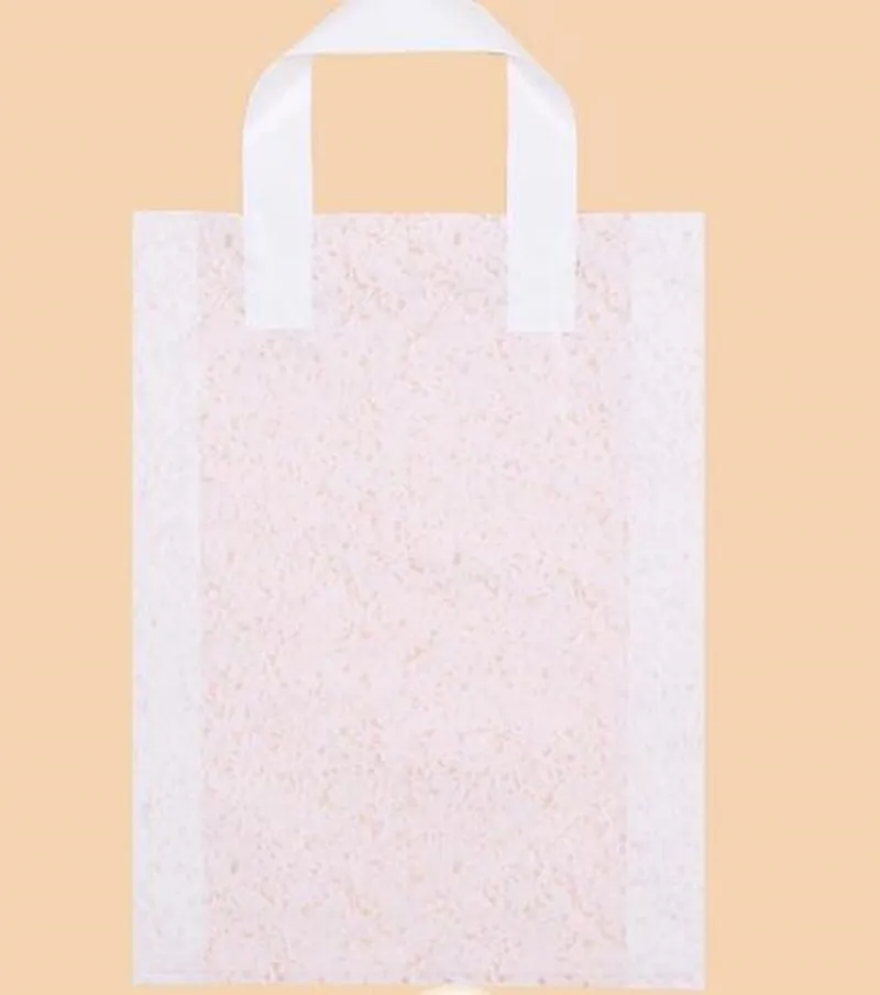 Wholesale 25pcs Large Plastic Bags With Handle white/black Boutique Clothing Packaging Gift Bag 43*51*8cm | Дом и сад