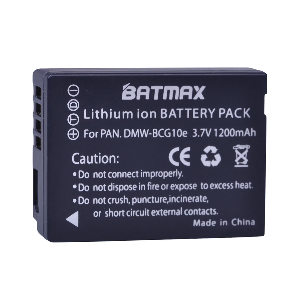 Аккумулятор Batmax 1xDMW BCG10 BCG10E + зарядное устройство с ЖК дисплеем для Panasonic