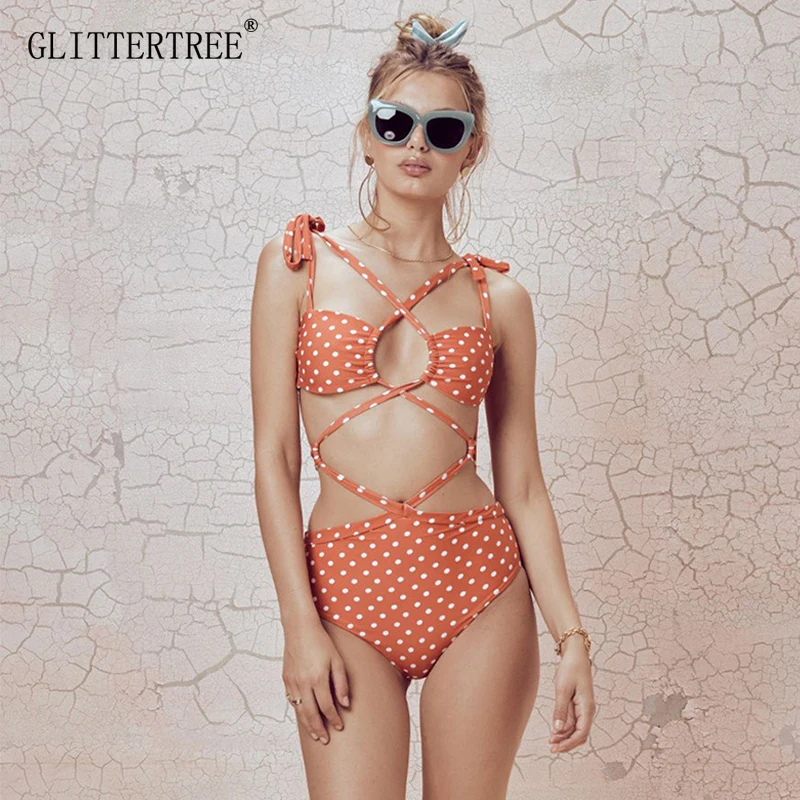 Сексуальный купальник из двух частей с буквенным принтом и рюшами большие