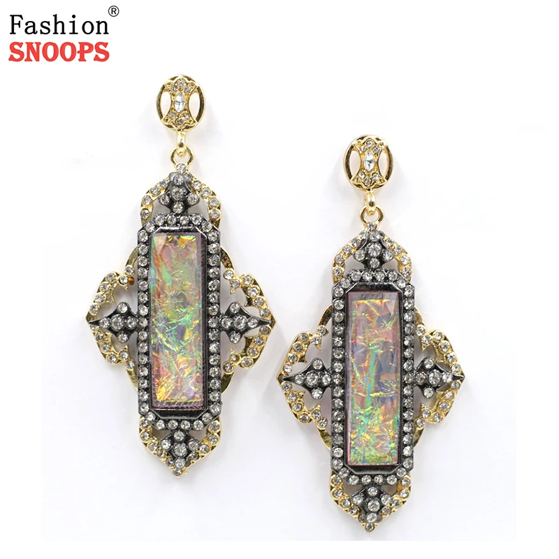 Boho Белый Большой себе Новое поступление хорошее качество Длинные висячие серьги